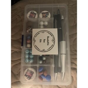 Hair Hustler Set Beadable Pen Kit DIY ‎ Includes 3 Pens 3 Focals Refills 3